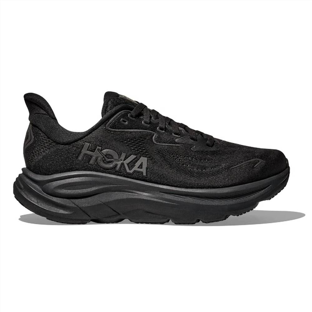 NEW HOKA men's clifton 10 running shoes - extra wide in black/black